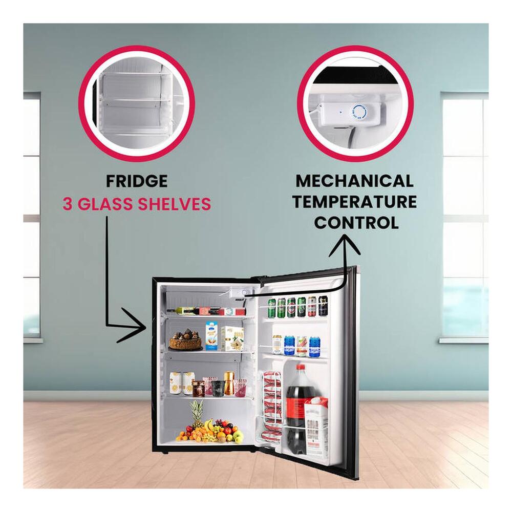 Equator CREF45SS 20 inch Freestanding Compact All-Refrigerator with 4.5 cu. ft. Capacity, 3 Glass Shelves, Reversible Door, Mechanical Temperature Control, in Stainless Steel