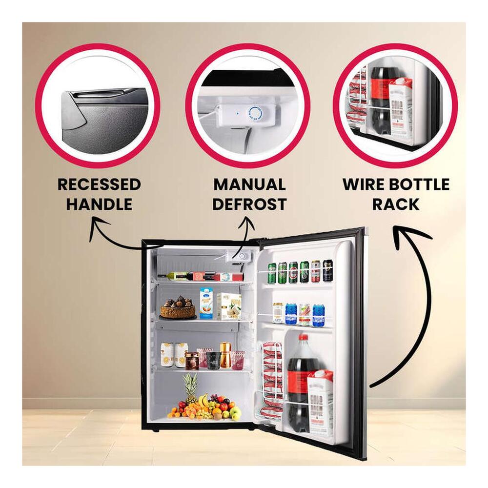 Equator CREF45SS 20 inch Freestanding Compact All-Refrigerator with 4.5 cu. ft. Capacity, 3 Glass Shelves, Reversible Door, Mechanical Temperature Control, in Stainless Steel