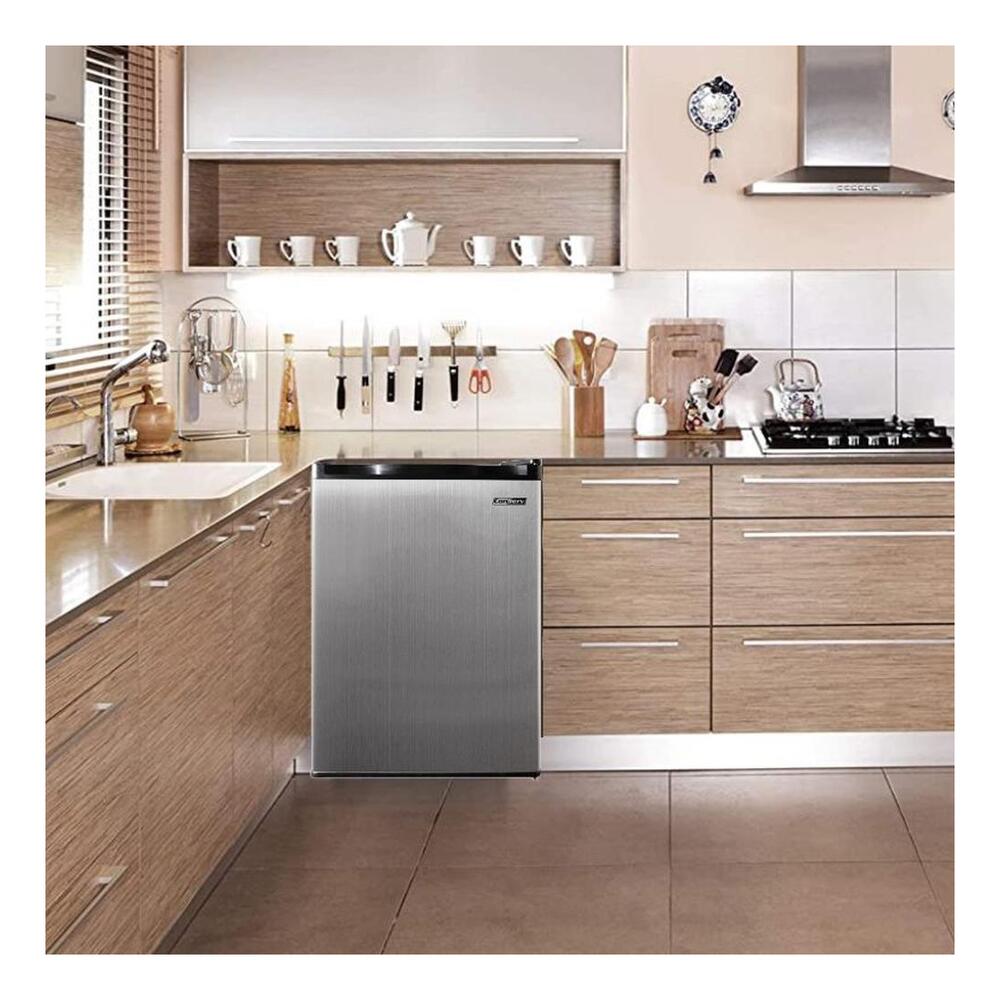 Equator CREF45SS 20 inch Freestanding Compact All-Refrigerator with 4.5 cu. ft. Capacity, 3 Glass Shelves, Reversible Door, Mechanical Temperature Control, in Stainless Steel
