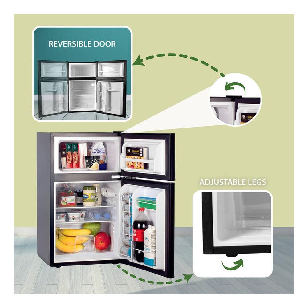 Equator CRF320 Conserv 19 inch Compact 2 Door Mini Refrigerator with 3.20 cu. ft. Capacity, Compressor Cooling, Reversible Door, In-Door Can Dispenser
