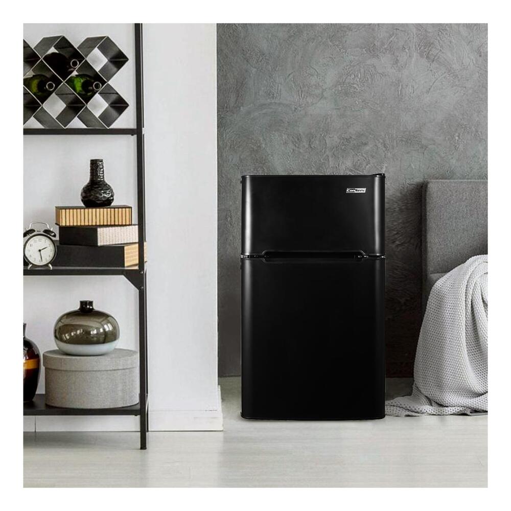 Equator CRF320 Conserv 19 inch Compact 2 Door Mini Refrigerator with 3.20 cu. ft. Capacity, Compressor Cooling, Reversible Door, In-Door Can Dispenser