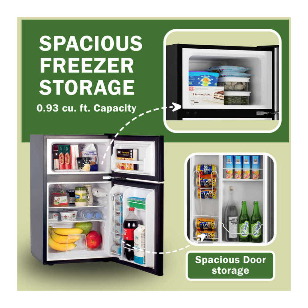 Equator CRF320 Conserv 19 inch Compact 2 Door Mini Refrigerator with 3.20 cu. ft. Capacity, Compressor Cooling, Reversible Door, In-Door Can Dispenser