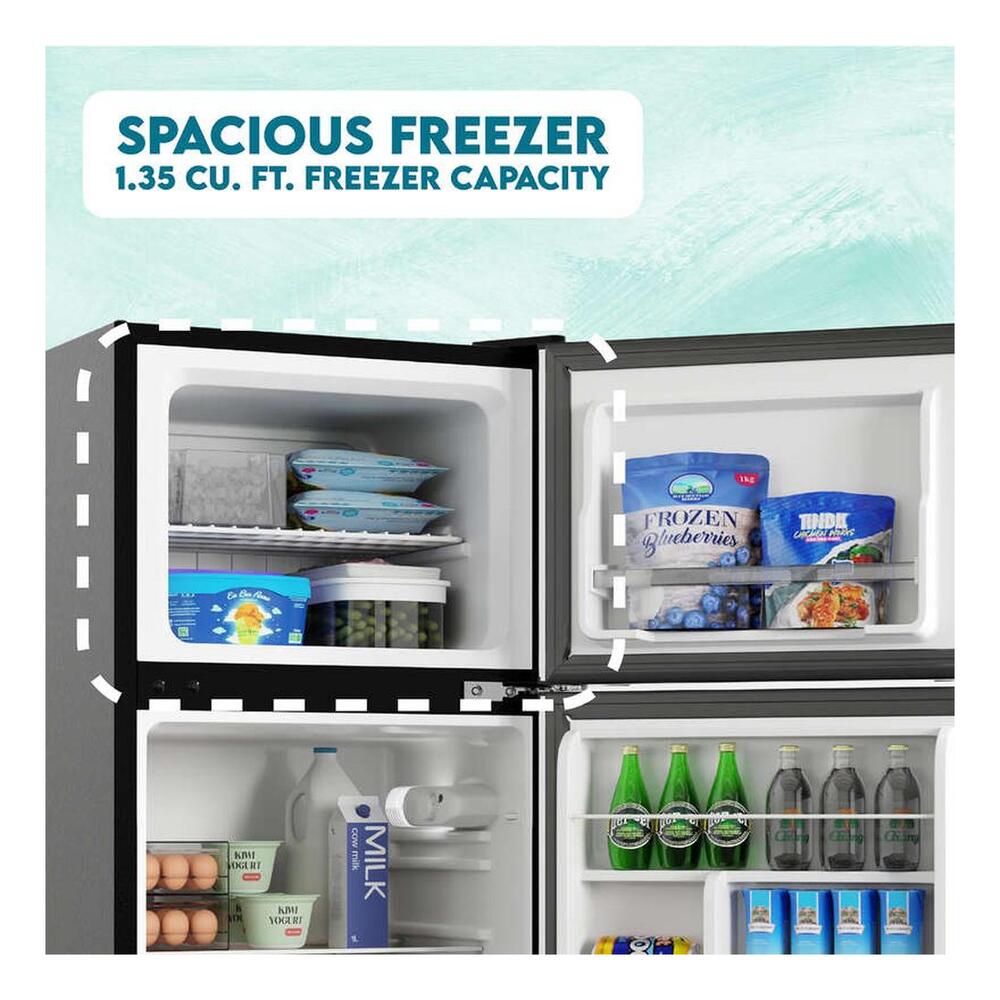 Equator CRF450 Conserv 19 inch Compact 2 Door Refrigerator with 4.50 cu. ft. Capacity, Three Glass Shelves, Reversible Door, In-Door Can Dispenser