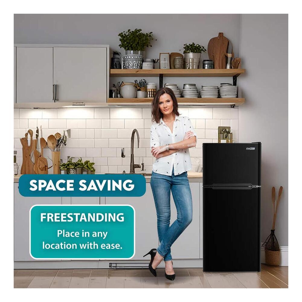 Equator CRF450 Conserv 19 inch Compact 2 Door Refrigerator with 4.50 cu. ft. Capacity, Three Glass Shelves, Reversible Door, In-Door Can Dispenser