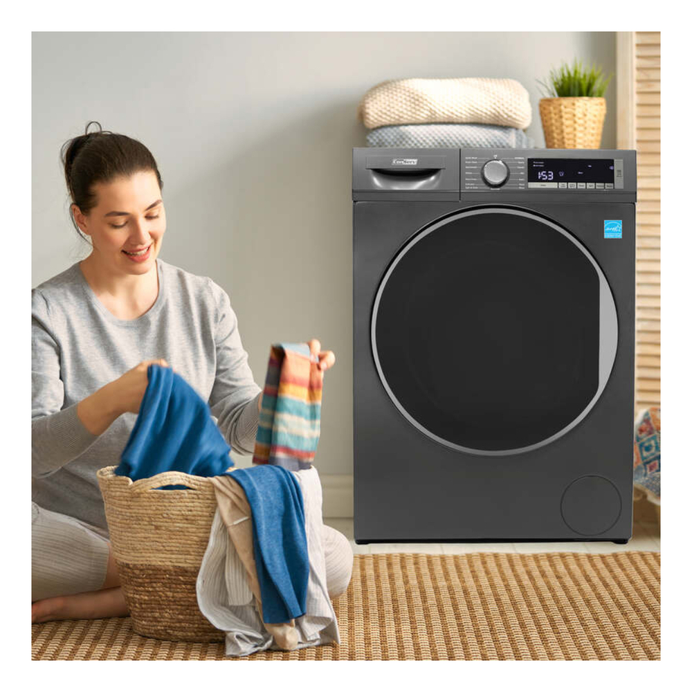 Equator CW2240 24 inch Front Load Electric Washer with 2.2 cu. ft. Total Capacity, Automatic Load Balancing, LED Display, Child Lock