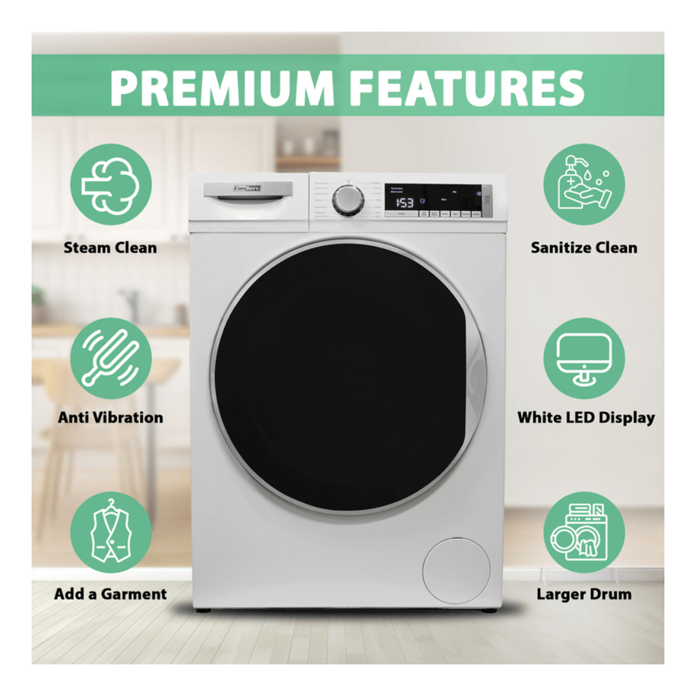 Equator CW2240 24 inch Front Load Electric Washer with 2.2 cu. ft. Total Capacity, Automatic Load Balancing, LED Display, Child Lock