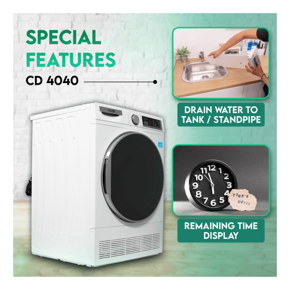 Equator CW2240 24 inch Front Load Electric Washer with 2.2 cu. ft. Total Capacity, Automatic Load Balancing, LED Display, Child Lock