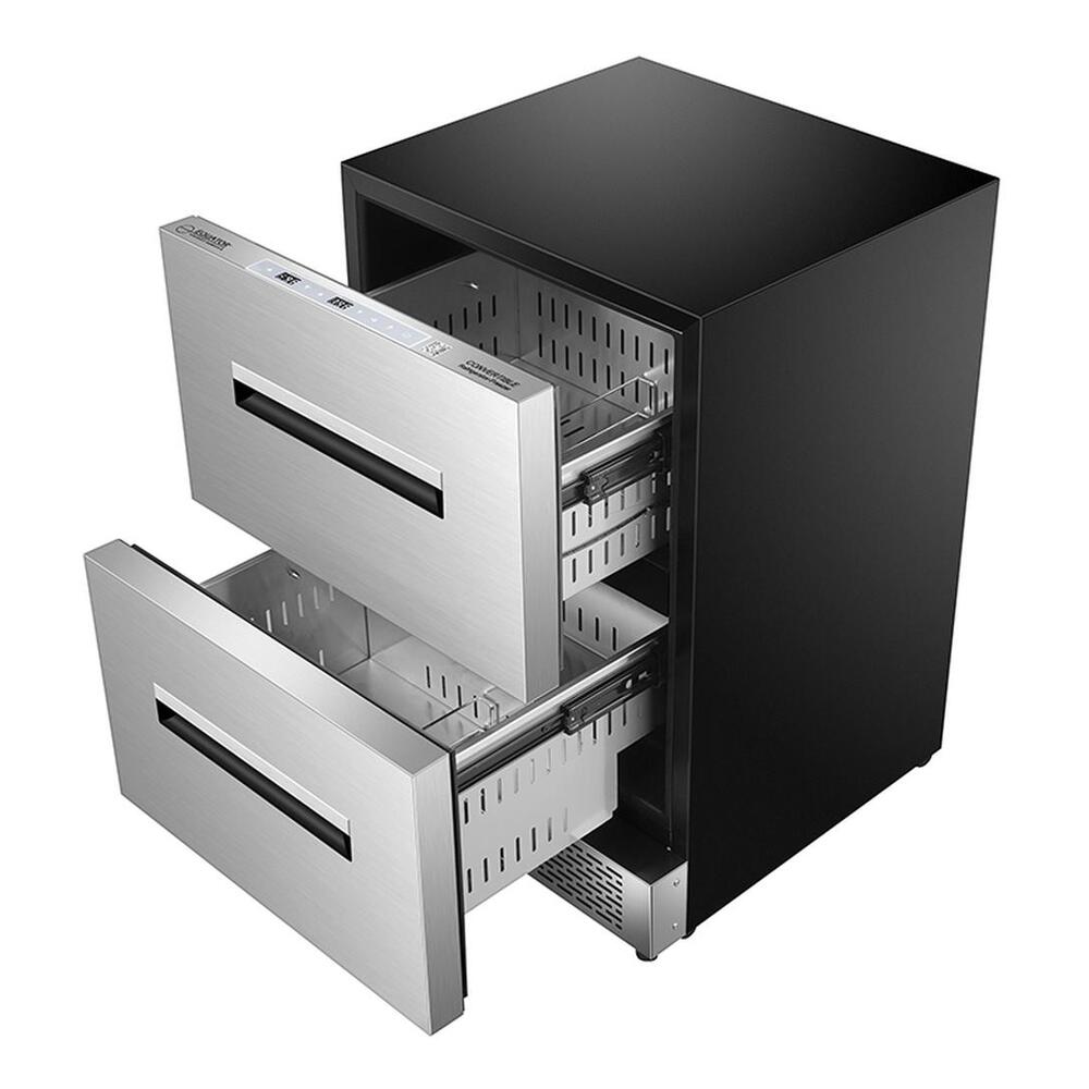 Equator DRFC5292 24 inch Built-In Convertible Refrigerator-Freezer with 5.29 cu. ft. Capacity, LED Display, Pocket Handle, Compressor with Fan Cooling, in Stainless Steel