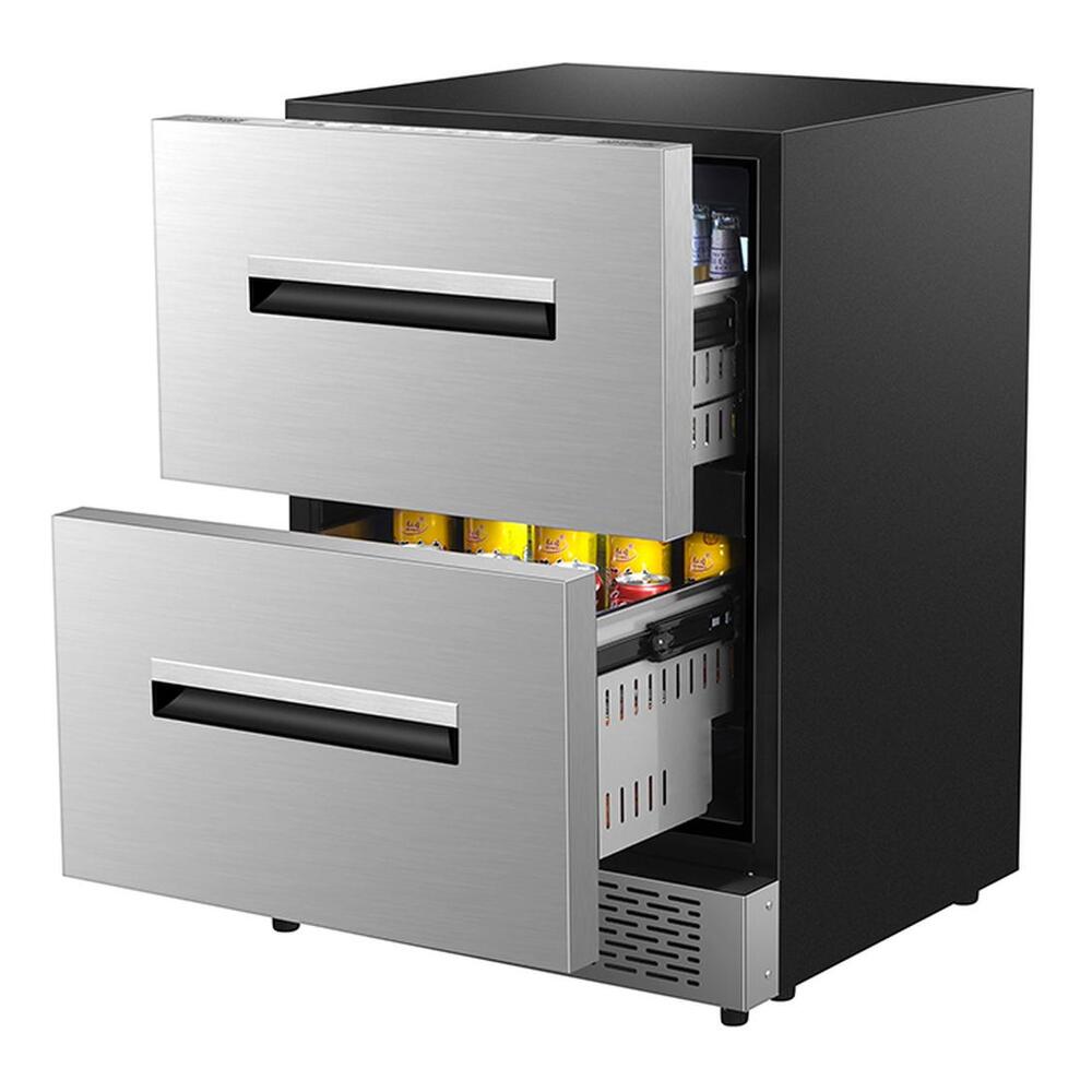Equator DRFC5292 24 inch Built-In Convertible Refrigerator-Freezer with 5.29 cu. ft. Capacity, LED Display, Pocket Handle, Compressor with Fan Cooling, in Stainless Steel