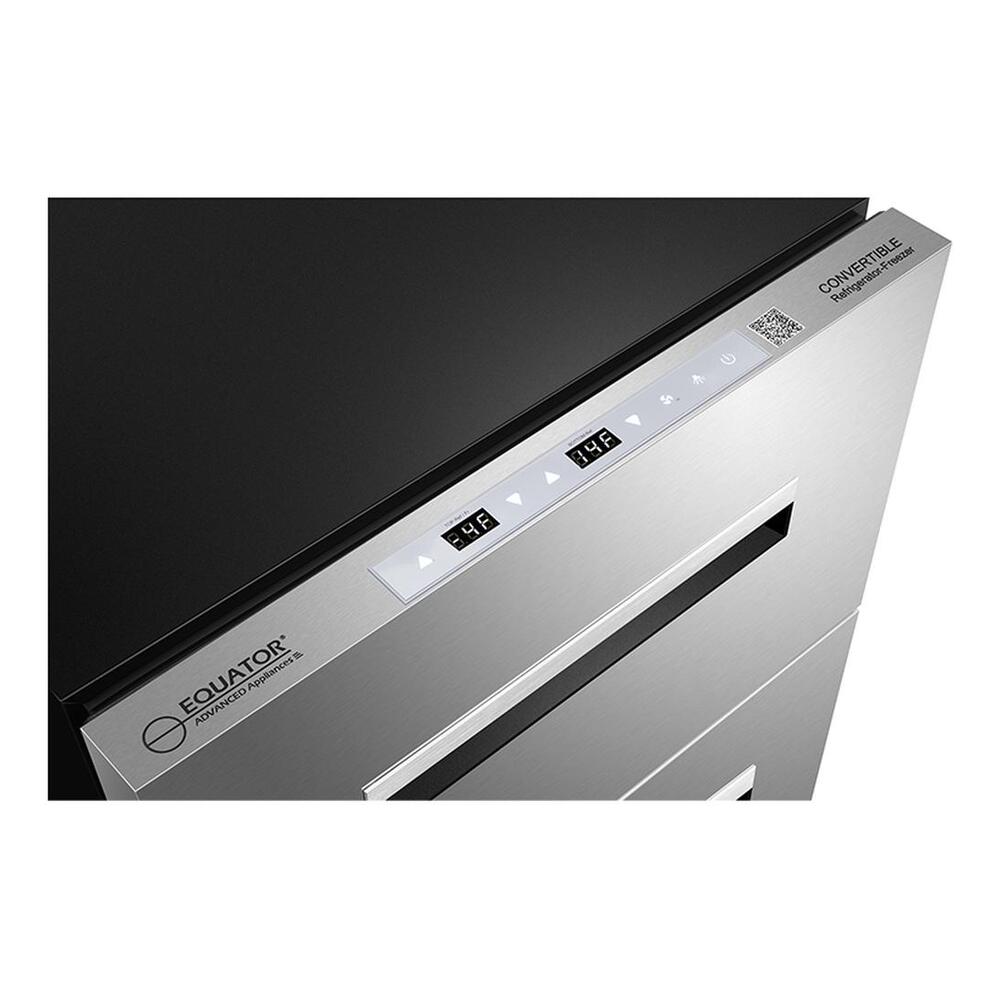 Equator DRFC5292 24 inch Built-In Convertible Refrigerator-Freezer with 5.29 cu. ft. Capacity, LED Display, Pocket Handle, Compressor with Fan Cooling, in Stainless Steel