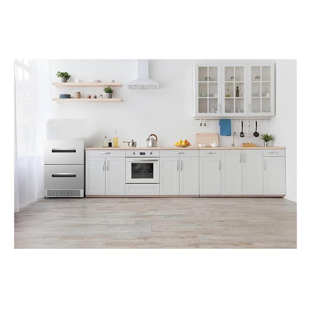 Equator DRFC5292 24 inch Built-In Convertible Refrigerator-Freezer with 5.29 cu. ft. Capacity, LED Display, Pocket Handle, Compressor with Fan Cooling, in Stainless Steel