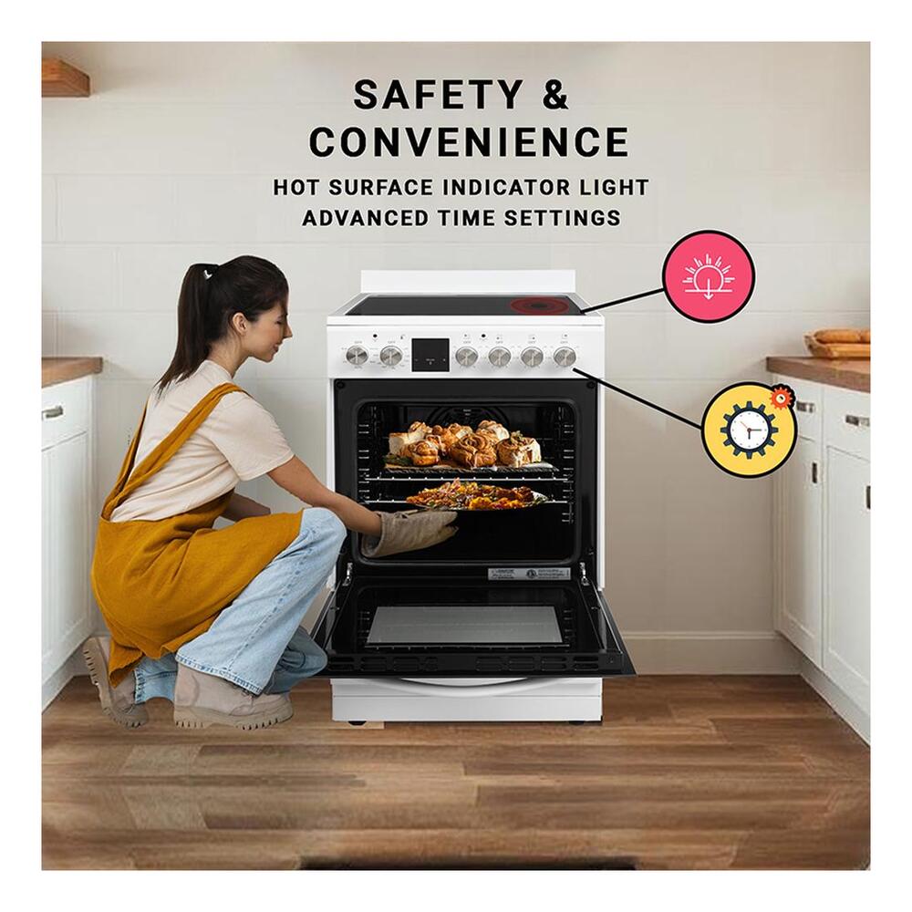 Equator ECR204C 20 inch Freestanding Electric Range with 4 Elements, 1.9 cu. ft. Oven Capacity, Consistent Heat Control, Versatile Cooking Power, Sleek & Space-Saving Design