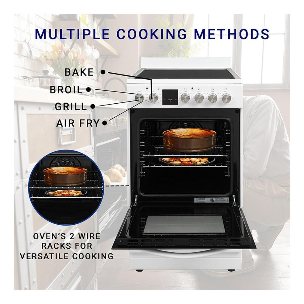 Equator ECR204C 20 inch Freestanding Electric Range with 4 Elements, 1.9 cu. ft. Oven Capacity, Consistent Heat Control, Versatile Cooking Power, Sleek & Space-Saving Design