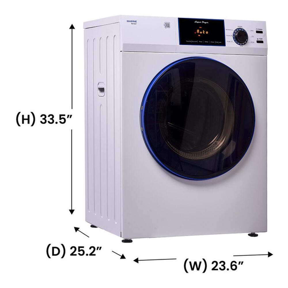 Equator ED868 24 inch Marine Dryer with 3.1 cu. ft. Capacity, Sanitize Cycle, Rust- Proof Ducting, Sensor Dry Technology, in White