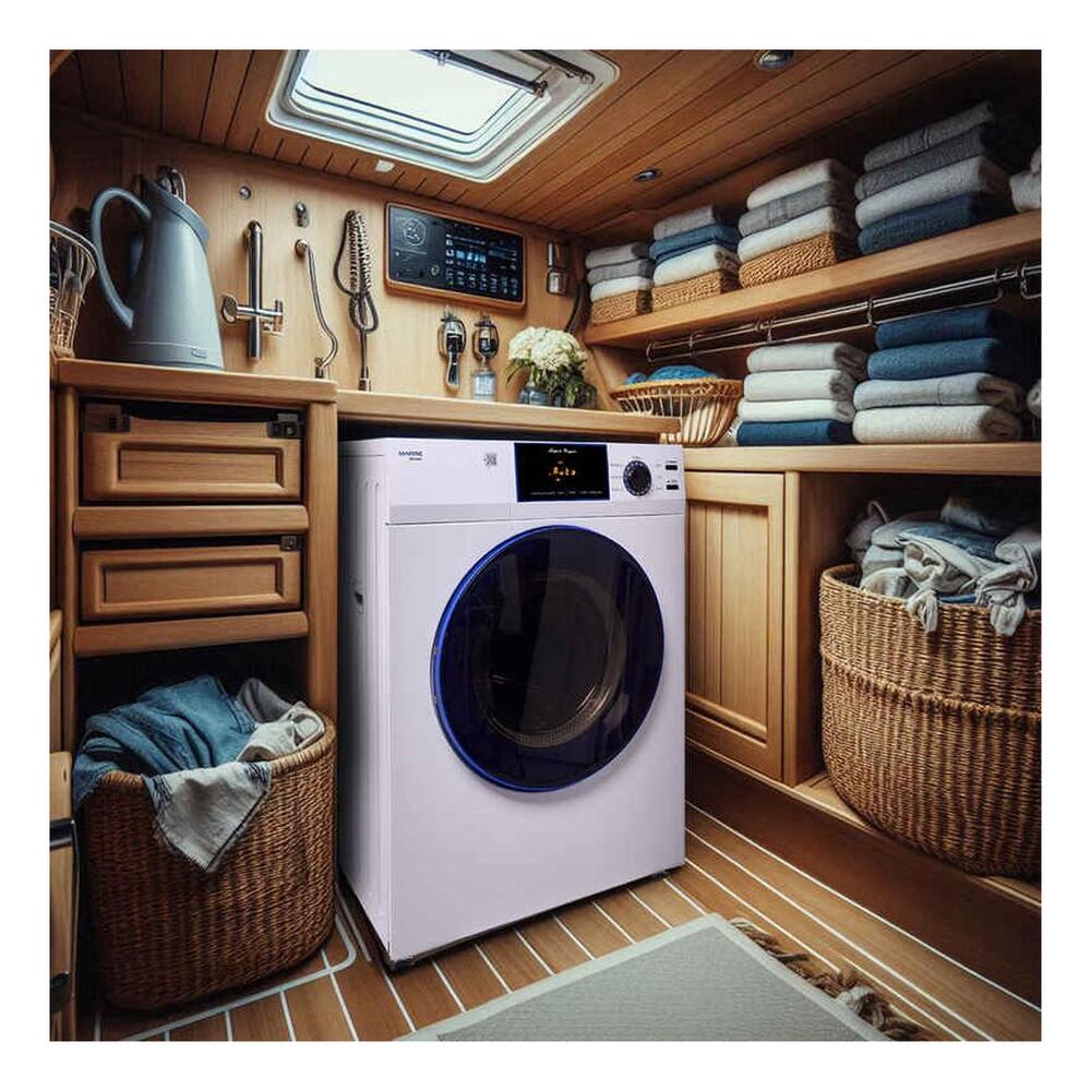 Equator ED868 24 inch Marine Dryer with 3.1 cu. ft. Capacity, Sanitize Cycle, Rust- Proof Ducting, Sensor Dry Technology, in White