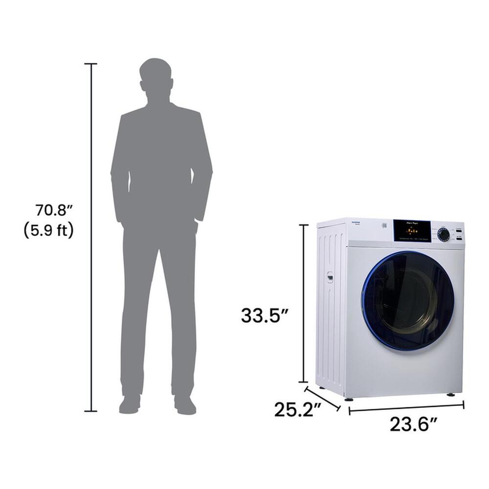 Equator ED868 24 inch Marine Dryer with 3.1 cu. ft. Capacity, Sanitize Cycle, Rust- Proof Ducting, Sensor Dry Technology, in White