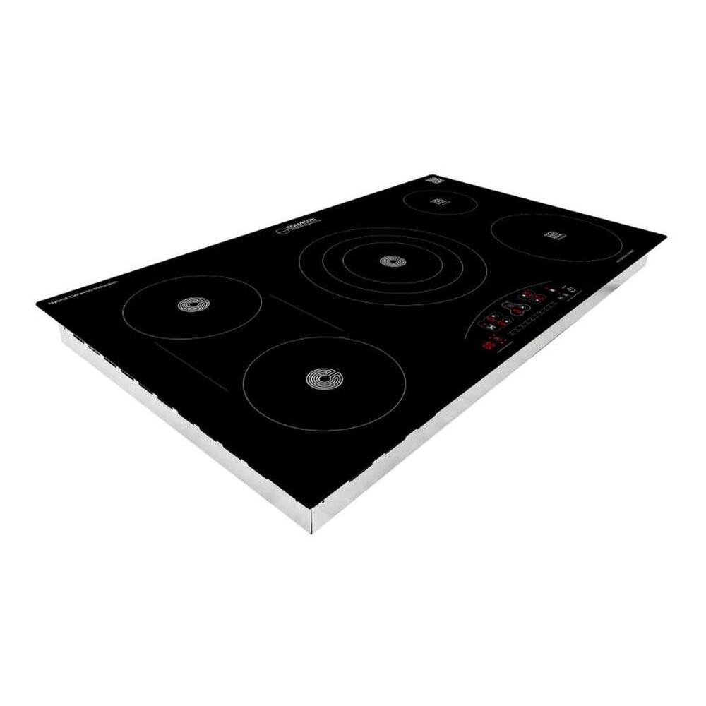 Equator EHC36532 36" Built-In Ceramic Electric Hybrid Induction Cooktop with 5 Elements, Precision Power Control, Built-in Induction Pan Sensor, Digital Timer Function, in Black