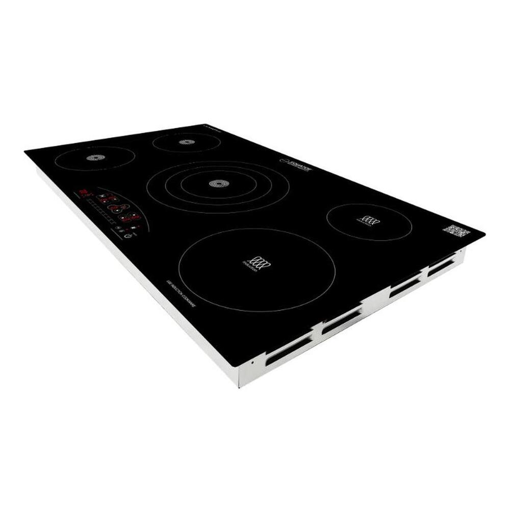 Equator EHC36532 36" Built-In Ceramic Electric Hybrid Induction Cooktop with 5 Elements, Precision Power Control, Built-in Induction Pan Sensor, Digital Timer Function, in Black