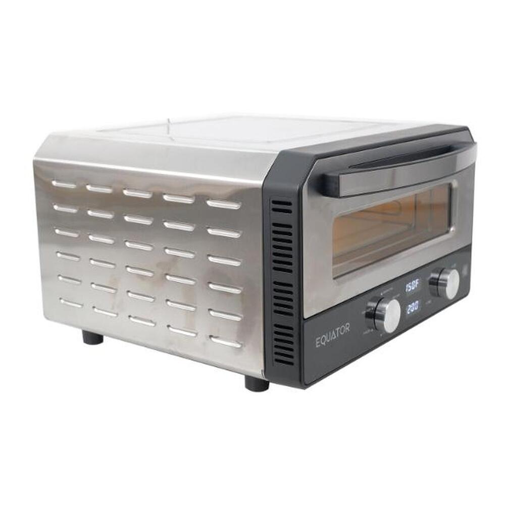 Equator EPO500 18 inch Countertop Electric Pizza Oven with 0.48 cu. ft. Capacity, High Temperature Range, Six Preset Pizza Styles, Quick Preheat and Cooking, in Stainless Steel