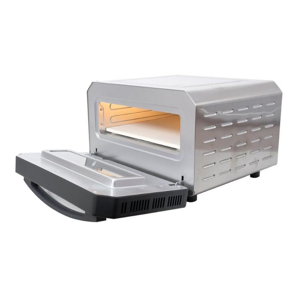 Equator EPO500 18 inch Countertop Electric Pizza Oven with 0.48 cu. ft. Capacity, High Temperature Range, Six Preset Pizza Styles, Quick Preheat and Cooking, in Stainless Steel