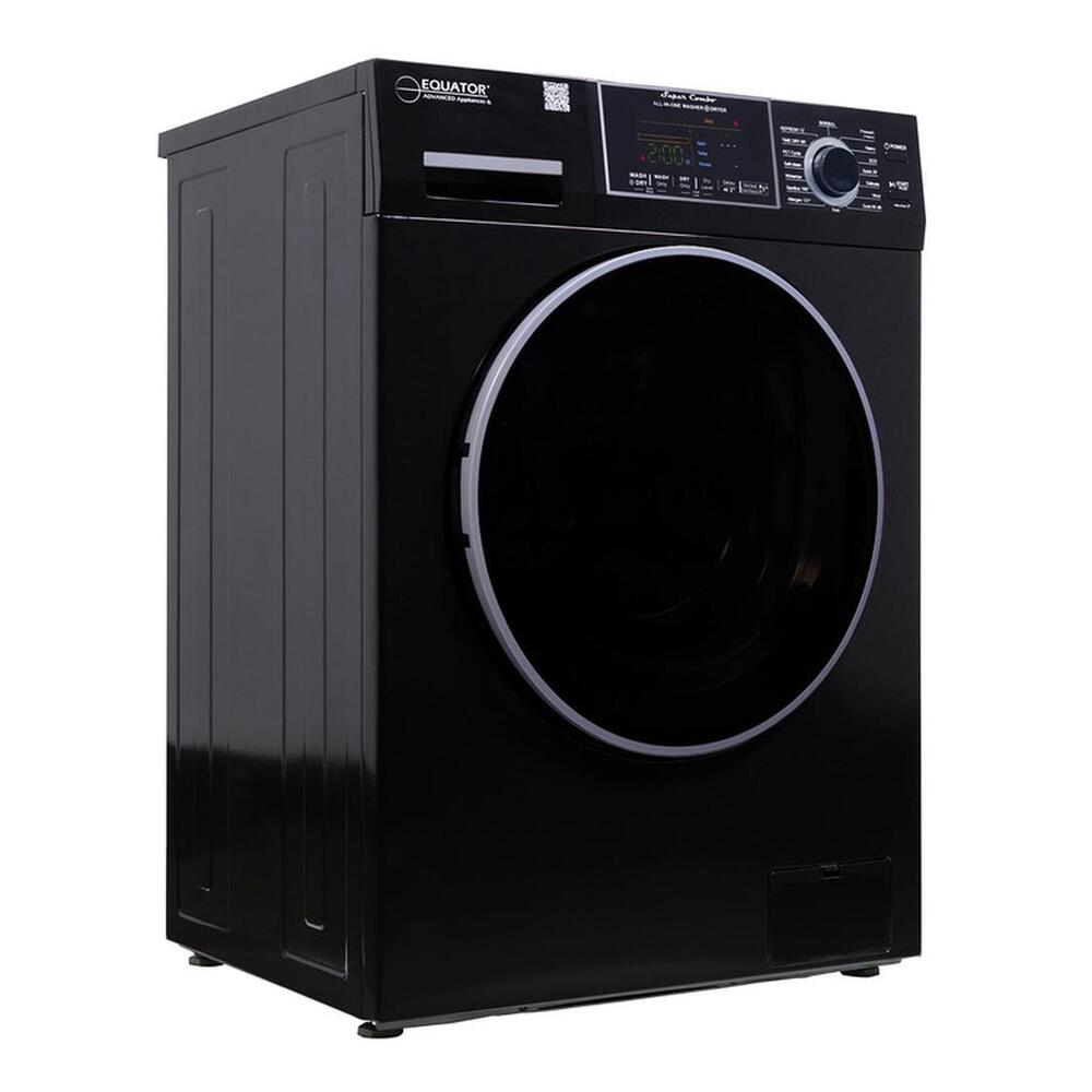 Equator EZ4600 24 inch Front Load Electric Washer and Dryer Combo with 1.96 cu. ft. Capacity, Ventless, Child Lock, Anti-Bacterial Drum Baffle, Sanitize Cycle