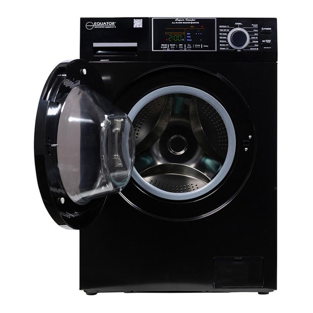 Equator EZ4600 24 inch Front Load Electric Washer and Dryer Combo with 1.96 cu. ft. Capacity, Ventless, Child Lock, Anti-Bacterial Drum Baffle, Sanitize Cycle