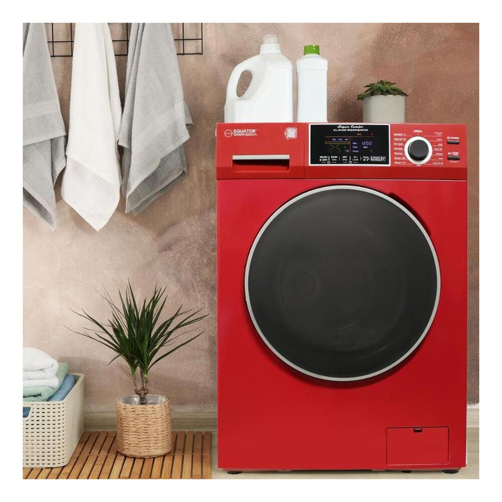 Equator EZ4600 24 inch Front Load Electric Washer and Dryer Combo with 1.96 cu. ft. Capacity, Ventless, Child Lock, Anti-Bacterial Drum Baffle, Sanitize Cycle