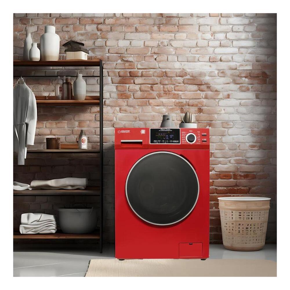 Equator EZ4600 24 inch Front Load Electric Washer and Dryer Combo with 1.96 cu. ft. Capacity, Ventless, Child Lock, Anti-Bacterial Drum Baffle, Sanitize Cycle