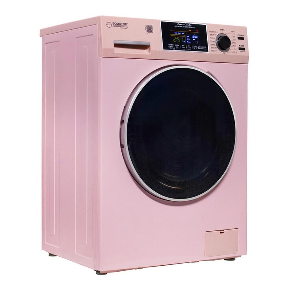 Equator EZ4600 24 inch Front Load Electric Washer and Dryer Combo with 1.96 cu. ft. Capacity, Ventless, Child Lock, Anti-Bacterial Drum Baffle, Sanitize Cycle
