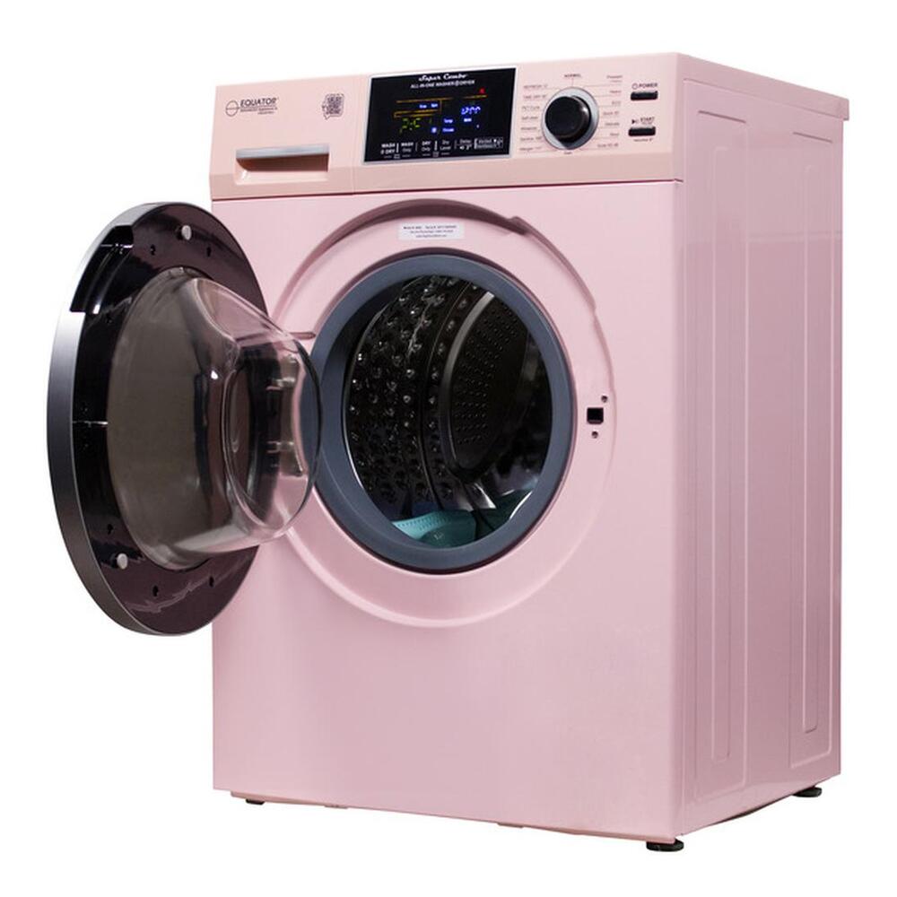 Equator EZ4600 24 inch Front Load Electric Washer and Dryer Combo with 1.96 cu. ft. Capacity, Ventless, Child Lock, Anti-Bacterial Drum Baffle, Sanitize Cycle