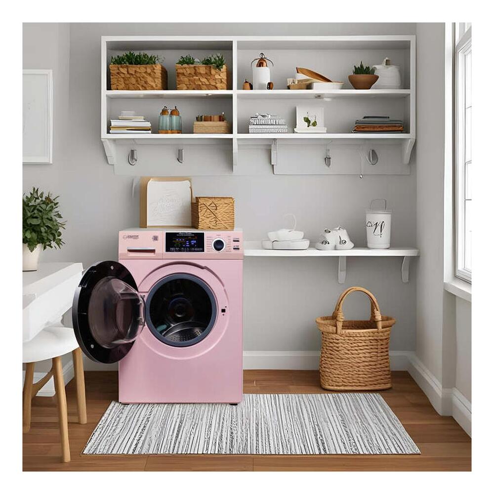 Equator EZ4600 24 inch Front Load Electric Washer and Dryer Combo with 1.96 cu. ft. Capacity, Ventless, Child Lock, Anti-Bacterial Drum Baffle, Sanitize Cycle