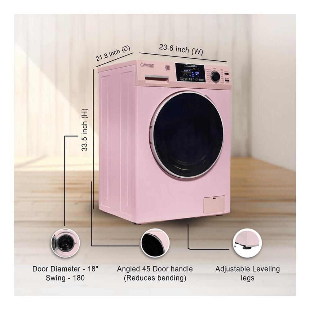 Equator EZ4600 24 inch Front Load Electric Washer and Dryer Combo with 1.96 cu. ft. Capacity, Ventless, Child Lock, Anti-Bacterial Drum Baffle, Sanitize Cycle