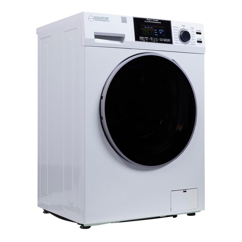 Equator EZ4600 24 inch Front Load Electric Washer and Dryer Combo with 1.96 cu. ft. Capacity, Ventless, Child Lock, Anti-Bacterial Drum Baffle, Sanitize Cycle