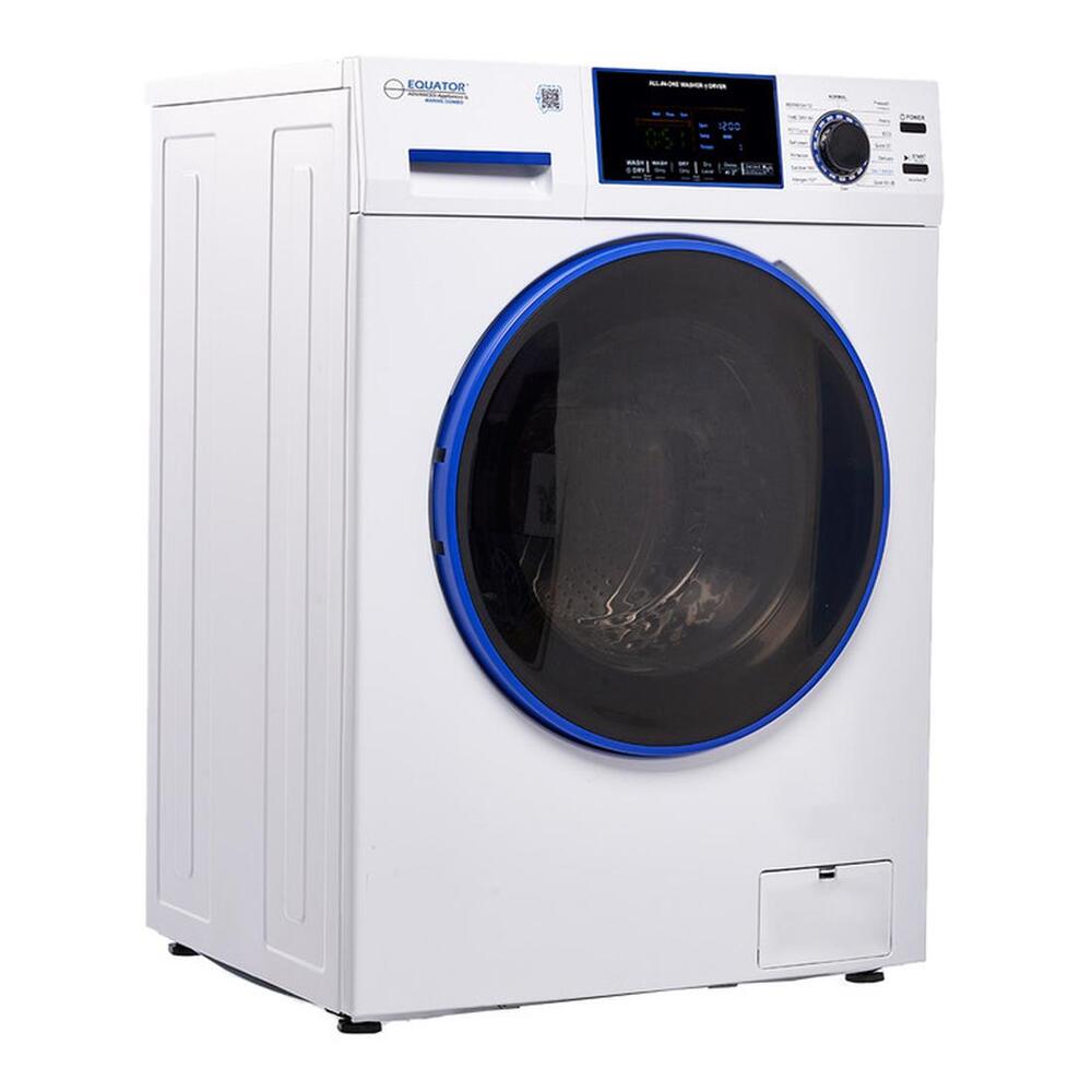 Equator EZ4650 24 inch Marine Combo Washer Dryer, with 1.62 cu. ft. Capacity, Winterize Cycle, Anti Corrosion Ducting, Sanitize Cycle, in White