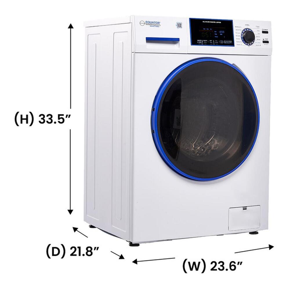 Equator EZ4650 24 inch Marine Combo Washer Dryer, with 1.62 cu. ft. Capacity, Winterize Cycle, Anti Corrosion Ducting, Sanitize Cycle, in White