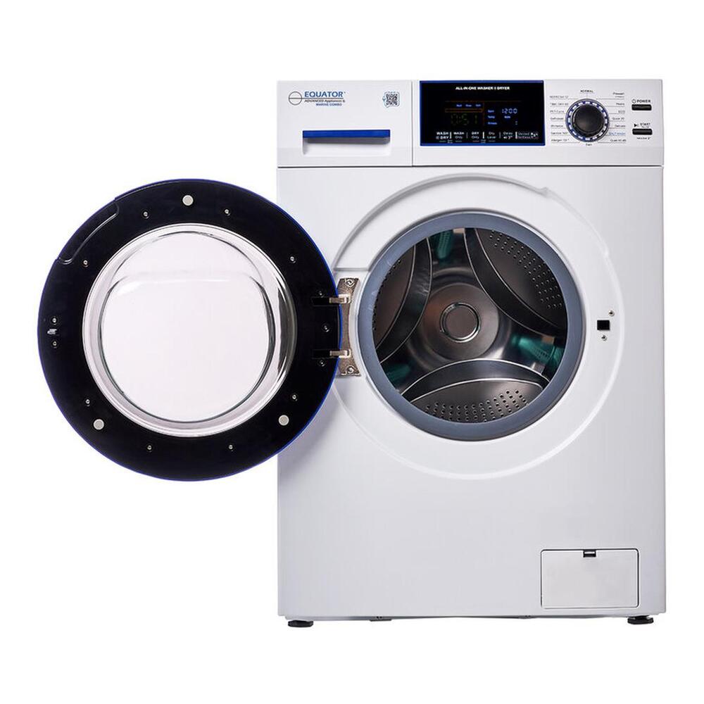 Equator EZ4650 24 inch Marine Combo Washer Dryer, with 1.62 cu. ft. Capacity, Winterize Cycle, Anti Corrosion Ducting, Sanitize Cycle, in White