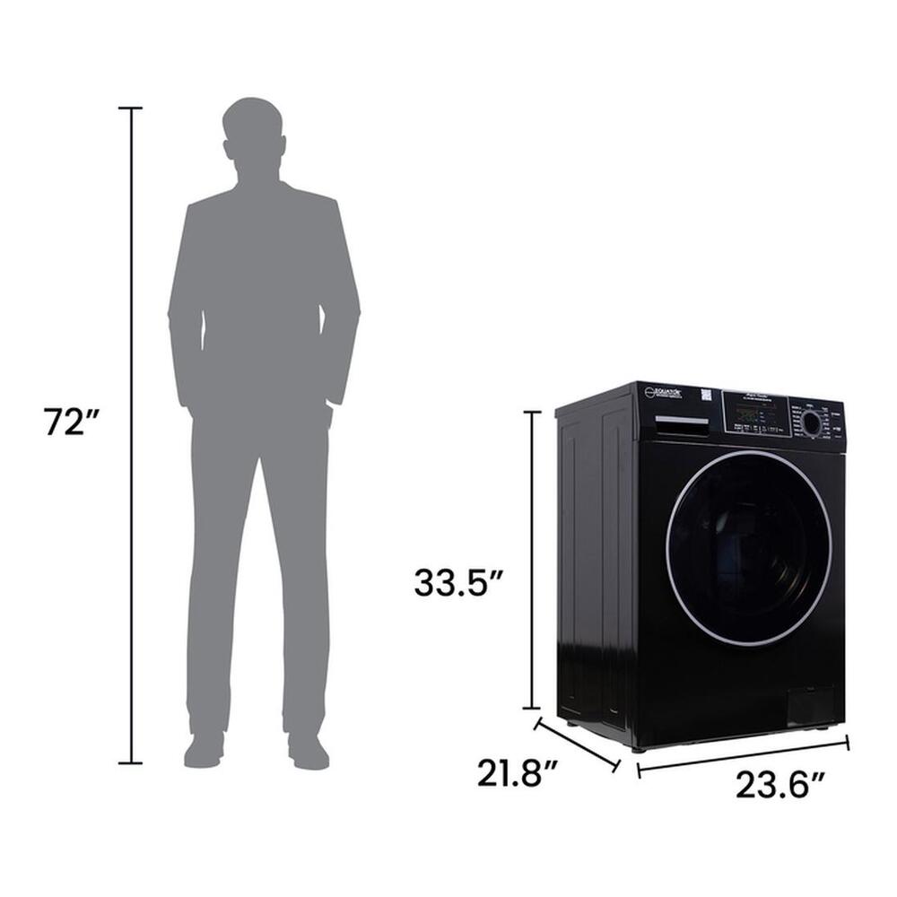 Equator EZ4700C 24 inch Front Load Electric Washer and Dryer Combo with 1.62 cu. ft. Capacity, Ventless, Zero Clearance, Sanitize Cycle, Electronic Control Panel
