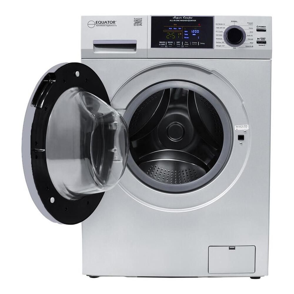 Equator EZ4700C 24 inch Front Load Electric Washer and Dryer Combo with 1.62 cu. ft. Capacity, Ventless, Zero Clearance, Sanitize Cycle, Electronic Control Panel