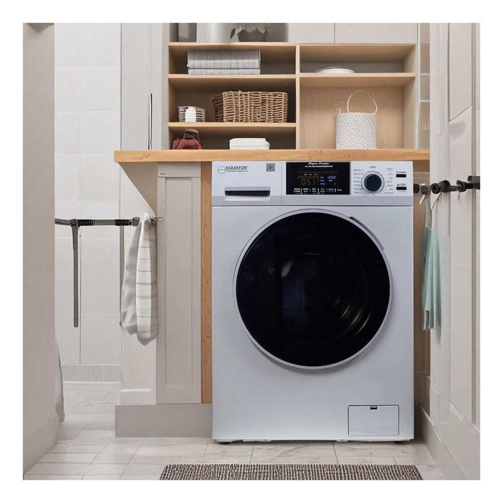 Equator EZ4700C 24 inch Front Load Electric Washer and Dryer Combo with 1.62 cu. ft. Capacity, Ventless, Zero Clearance, Sanitize Cycle, Electronic Control Panel