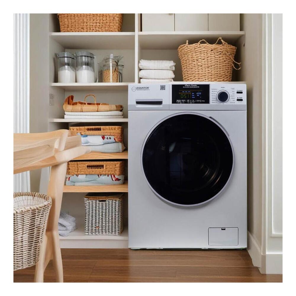 Equator EZ4700C 24 inch Front Load Electric Washer and Dryer Combo with 1.62 cu. ft. Capacity, Ventless, Zero Clearance, Sanitize Cycle, Electronic Control Panel