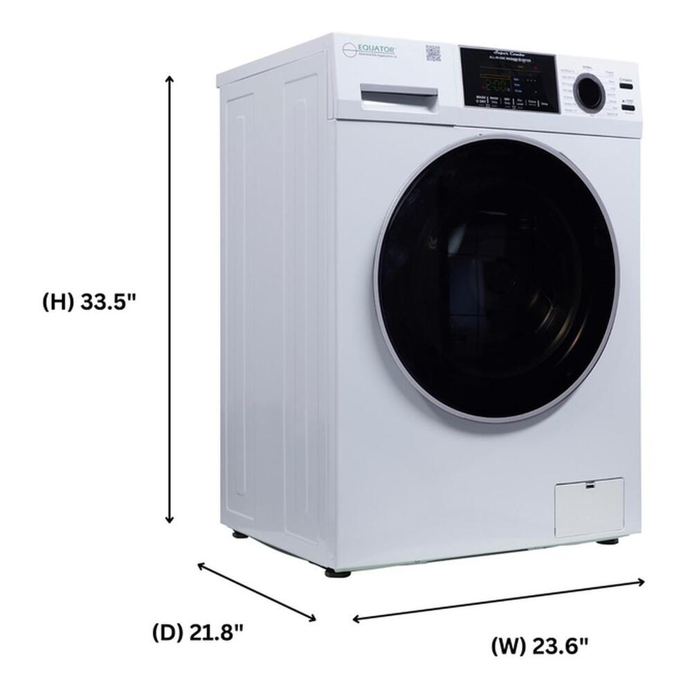 Equator EZ4700C 24 inch Front Load Electric Washer and Dryer Combo with 1.62 cu. ft. Capacity, Ventless, Zero Clearance, Sanitize Cycle, Electronic Control Panel