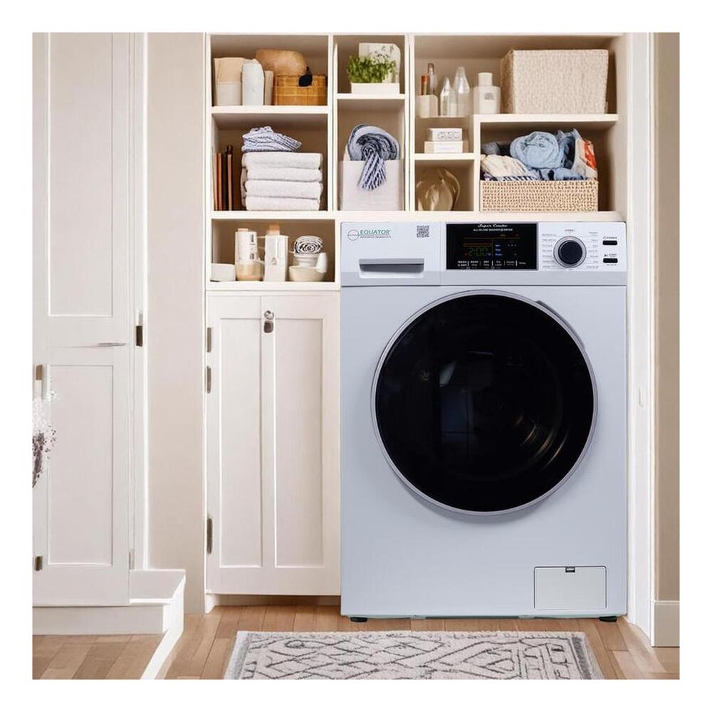 Equator EZ4700C 24 inch Front Load Electric Washer and Dryer Combo with 1.62 cu. ft. Capacity, Ventless, Zero Clearance, Sanitize Cycle, Electronic Control Panel