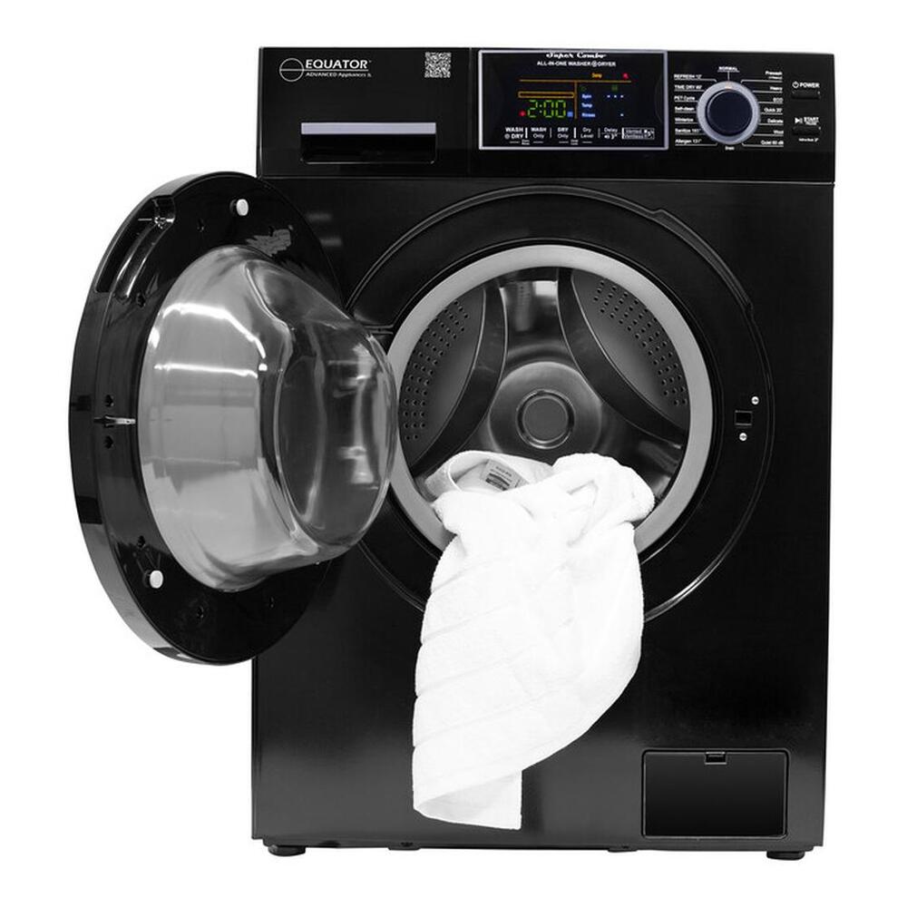 Equator EZ4800V 24 inch Front Load Electric Washer and Dryer Combo with 1.62 cu. ft. Capacity, Vented, Dual Fans, Anti-Bacterial Drum Baffle, Sanitize Cycle