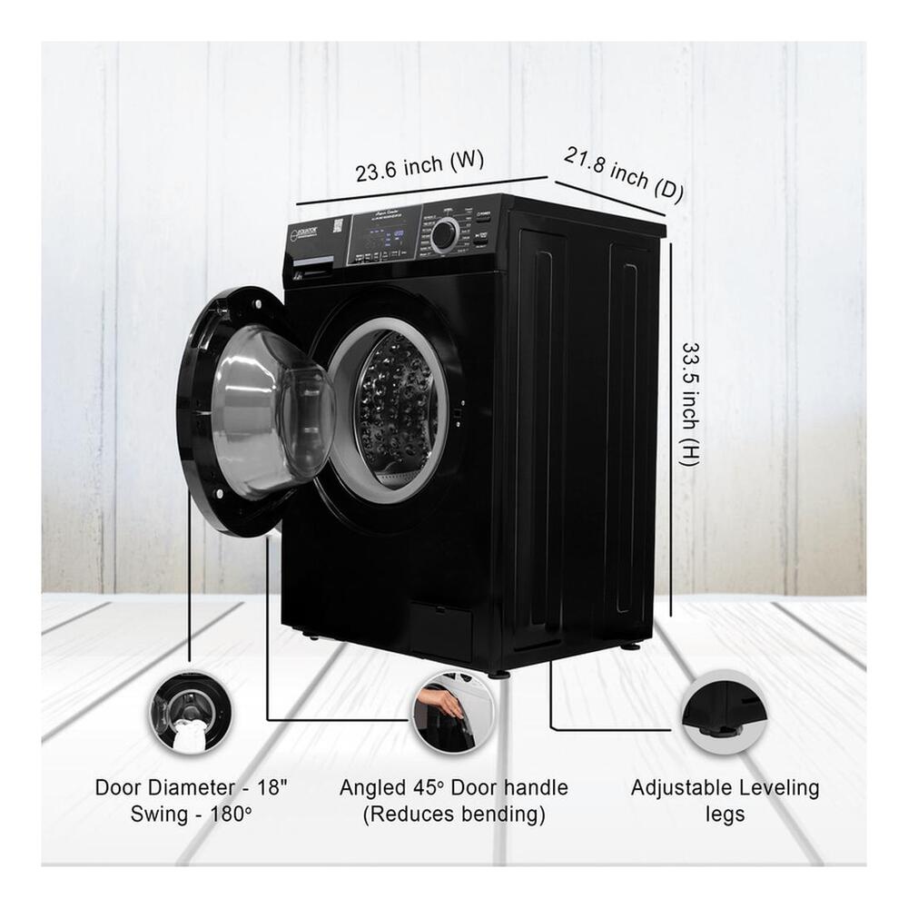Equator EZ4800V 24 inch Front Load Electric Washer and Dryer Combo with 1.62 cu. ft. Capacity, Vented, Dual Fans, Anti-Bacterial Drum Baffle, Sanitize Cycle