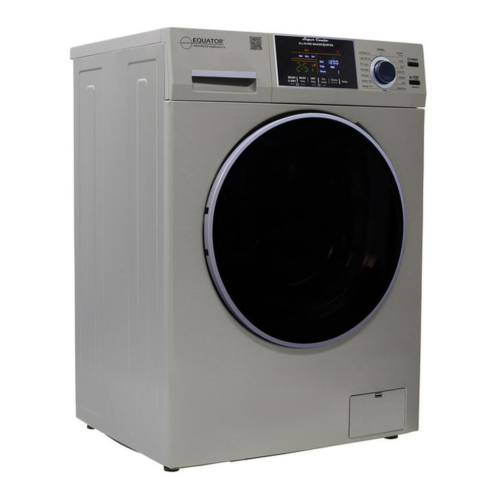 Equator EZ4800V 24 inch Front Load Electric Washer and Dryer Combo with 1.62 cu. ft. Capacity, Vented, Dual Fans, Anti-Bacterial Drum Baffle, Sanitize Cycle