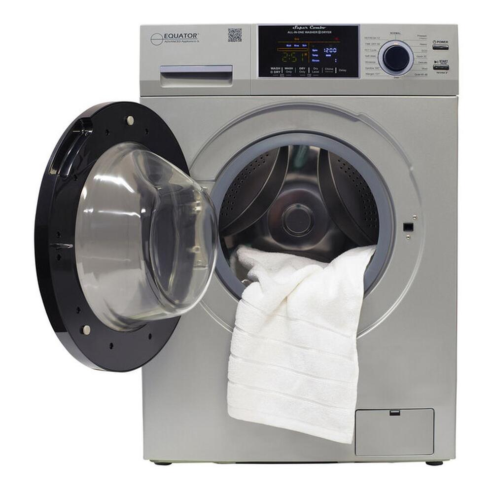 Equator EZ4800V 24 inch Front Load Electric Washer and Dryer Combo with 1.62 cu. ft. Capacity, Vented, Dual Fans, Anti-Bacterial Drum Baffle, Sanitize Cycle