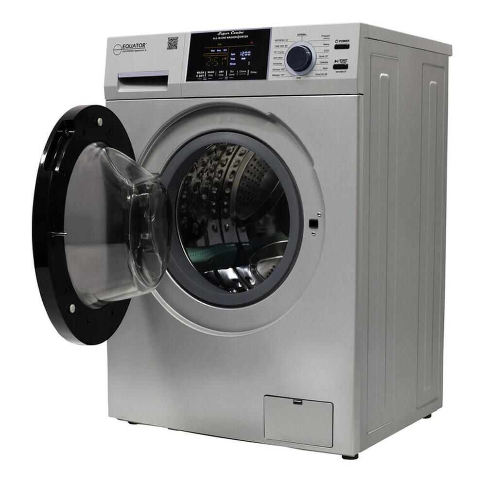 Equator EZ4800V 24 inch Front Load Electric Washer and Dryer Combo with 1.62 cu. ft. Capacity, Vented, Dual Fans, Anti-Bacterial Drum Baffle, Sanitize Cycle
