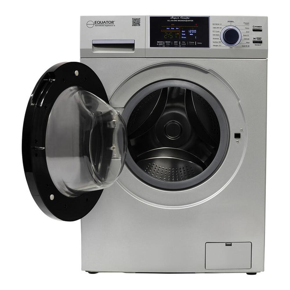 Equator EZ4800V 24 inch Front Load Electric Washer and Dryer Combo with 1.62 cu. ft. Capacity, Vented, Dual Fans, Anti-Bacterial Drum Baffle, Sanitize Cycle