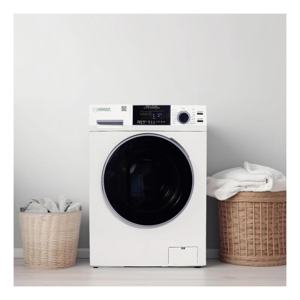 Equator EZ4800V 24 inch Front Load Electric Washer and Dryer Combo with 1.62 cu. ft. Capacity, Vented, Dual Fans, Anti-Bacterial Drum Baffle, Sanitize Cycle