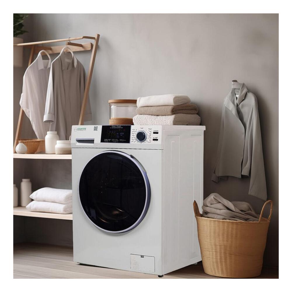 Equator EZ4800V 24 inch Front Load Electric Washer and Dryer Combo with 1.62 cu. ft. Capacity, Vented, Dual Fans, Anti-Bacterial Drum Baffle, Sanitize Cycle
